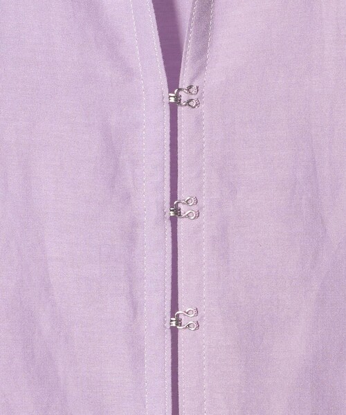 ATTISESSION（アティセッション）の「＜ATTISESSION＞コットン シルク ホック シャツ（シャツ/ブラウス・レディース・ホワイト/ライラック・FREE）」の11枚目の写真