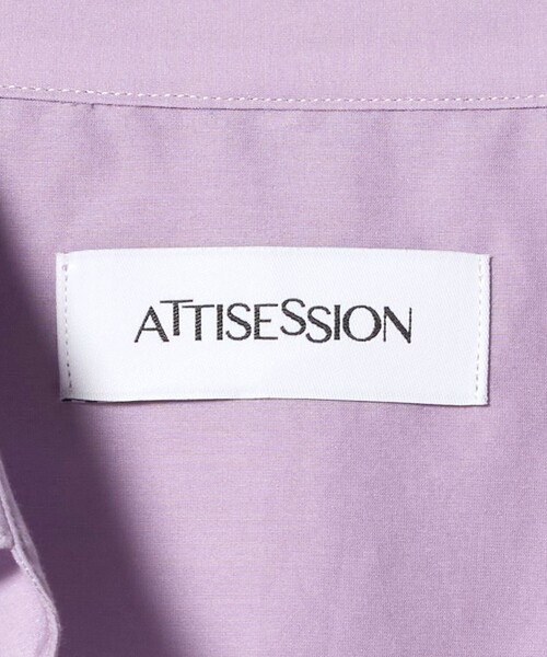ATTISESSION（アティセッション）の「＜ATTISESSION＞コットン シルク ホック シャツ（シャツ/ブラウス・レディース・ホワイト/ライラック・FREE）」の16枚目の写真