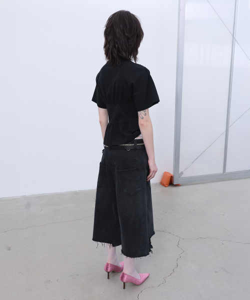 LCDC TM(エルシーディーシーティーエム)の「SHIRRING T-SHIRT (BLACK)(Tシャツ/カットソー・レディース・その他・SMALL/MEDIUM)」の4枚目の写真