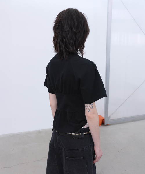 LCDC TM(エルシーディーシーティーエム)の「SHIRRING T-SHIRT (BLACK)(Tシャツ/カットソー・レディース・その他・SMALL/MEDIUM)」の7枚目の写真