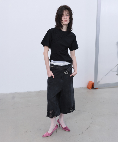 LCDC TM(エルシーディーシーティーエム)の「SHIRRING T-SHIRT (BLACK)(Tシャツ/カットソー・レディース・その他・SMALL/MEDIUM)」の11枚目の写真