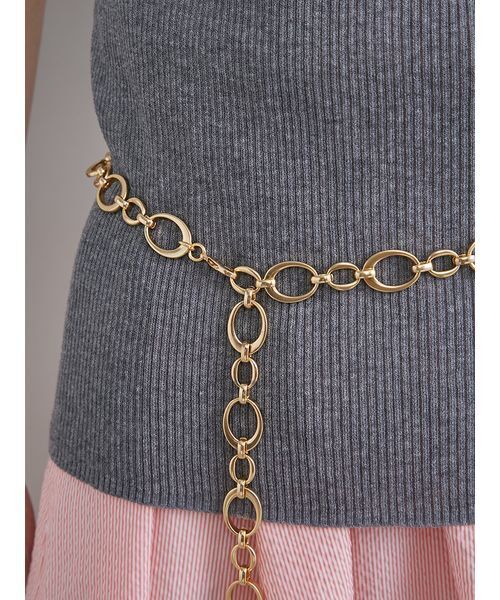 Mila Owen(ミラオーウェン)の「タッセルチャームランダムチェーンベルト(ベルト・レディース・ゴールド/シルバー・F)」の7枚目の写真