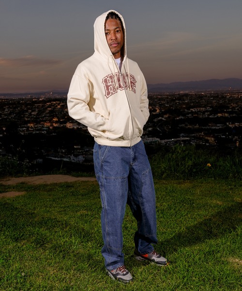 HUF(ハフ)の「CLASSIC ARCH FULL ZIP HOODIE(パーカー・メンズ・ブラック/ベージュ系その他/イエロー・XXL/XL/L/M/S)」の5枚目の写真