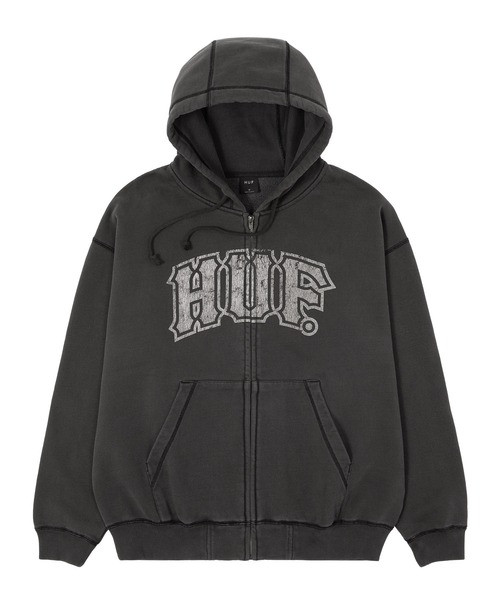 HUF(ハフ)の「CLASSIC ARCH FULL ZIP HOODIE(パーカー・メンズ・ブラック/ベージュ系その他/イエロー・XXL/XL/L/M/S)」の9枚目の写真