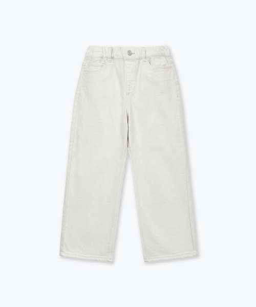MUSINSA STANDARD KIDS（ムシンサスタンダードキッズ）の「エクストラワイドデニムパンツ [クリーム]（デニムパンツ・レディース・その他・110/120/130/140/150/160）」の3枚目の写真