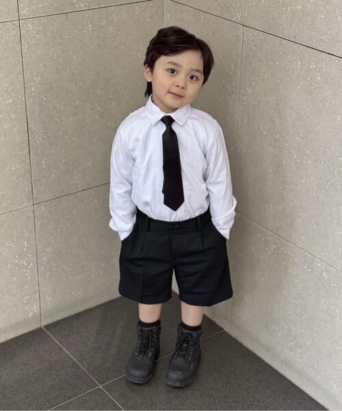 MUSINSA STANDARD KIDS（ムシンサスタンダードキッズ）の「バンディングハーフスラックス[ブラック]（その他パンツ・レディース・その他・120/130/140/150/160/110）」の7枚目の写真