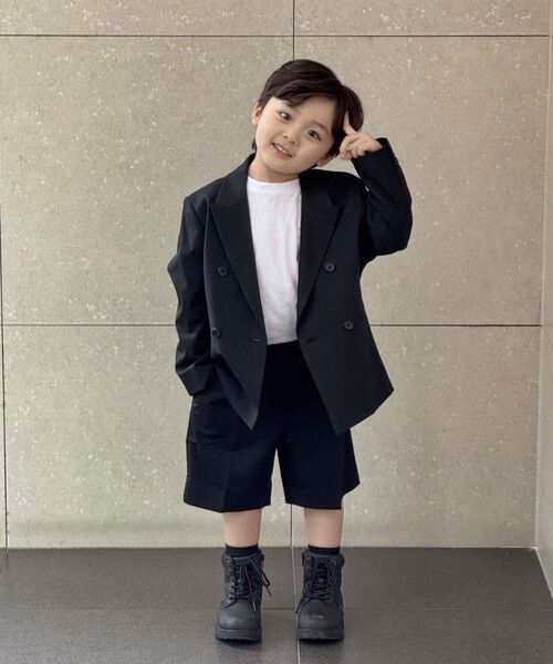 MUSINSA STANDARD KIDS（ムシンサスタンダードキッズ）の「バンディングハーフスラックス[ブラック]（その他パンツ・レディース・その他・120/130/140/150/160/110）」の6枚目の写真
