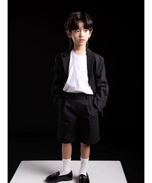 MUSINSA STANDARD KIDS（ムシンサスタンダードキッズ）の「バンディングハーフスラックス[ブラック]（その他パンツ・レディース・その他・120/130/140/150/160/110）」の5枚目の写真