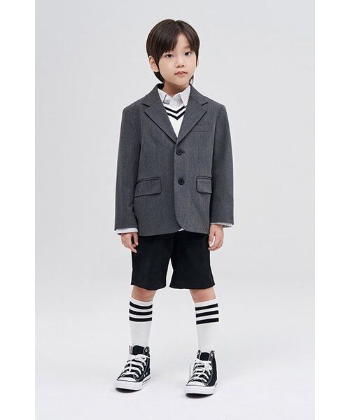 MUSINSA STANDARD KIDS（ムシンサスタンダードキッズ）の「バンディングハーフスラックス[ブラック]（その他パンツ・レディース・その他・120/130/140/150/160/110）」の4枚目の写真