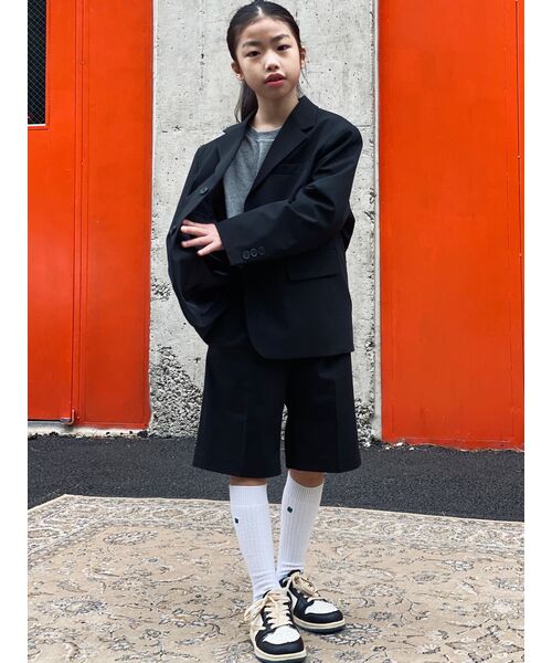 MUSINSA STANDARD KIDS（ムシンサスタンダードキッズ）の「バンディングハーフスラックス[ブラック]（その他パンツ・レディース・その他・120/130/140/150/160/110）」の3枚目の写真