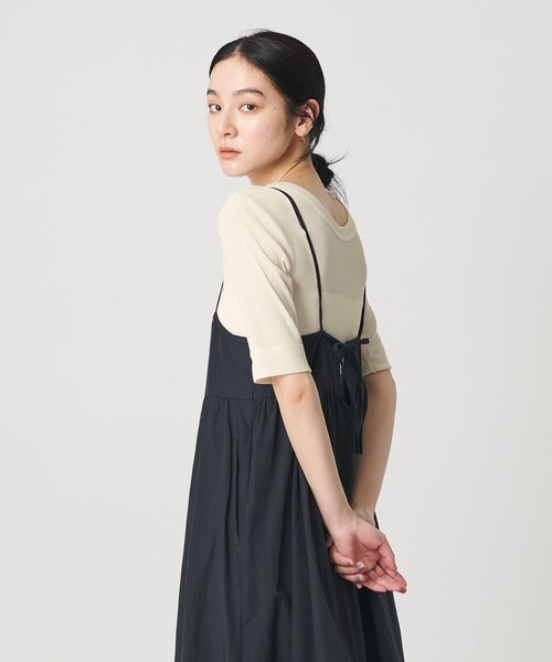 BEAUTY&YOUTH UNITED ARROWS(ビューティーアンドユースユナイテッドアローズ)の「ポリエステル 2WAY コンパクトカットソー(Tシャツ/カットソー・レディース・オフホワイト/ブラック/シャーベット/ダークブラウン・FREE)」の2枚目の写真