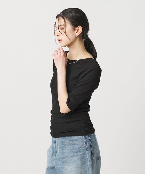 BEAUTY&YOUTH UNITED ARROWS(ビューティーアンドユースユナイテッドアローズ)の「ポリエステル 2WAY コンパクトカットソー(Tシャツ/カットソー・レディース・オフホワイト/ブラック/シャーベット/ダークブラウン・FREE)」の10枚目の写真