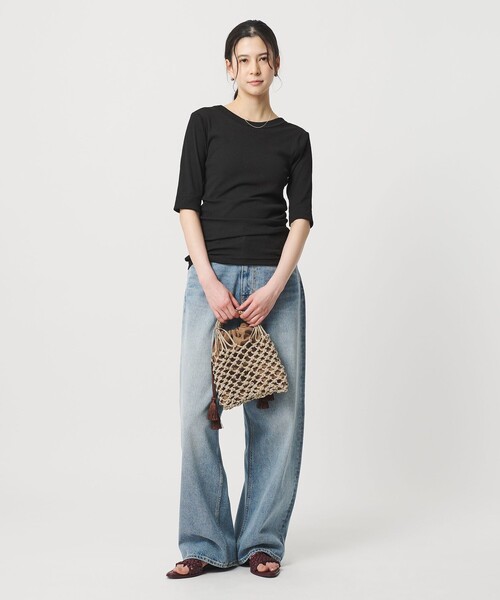 BEAUTY&YOUTH UNITED ARROWS(ビューティーアンドユースユナイテッドアローズ)の「ポリエステル 2WAY コンパクトカットソー(Tシャツ/カットソー・レディース・オフホワイト/ブラック/シャーベット/ダークブラウン・FREE)」の12枚目の写真