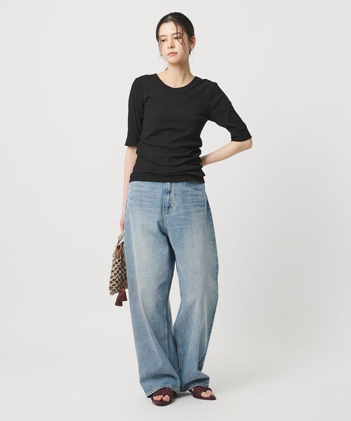 BEAUTY&YOUTH UNITED ARROWS(ビューティーアンドユースユナイテッドアローズ)の「ポリエステル 2WAY コンパクトカットソー(Tシャツ/カットソー・レディース・オフホワイト/ブラック/シャーベット/ダークブラウン・FREE)」の13枚目の写真