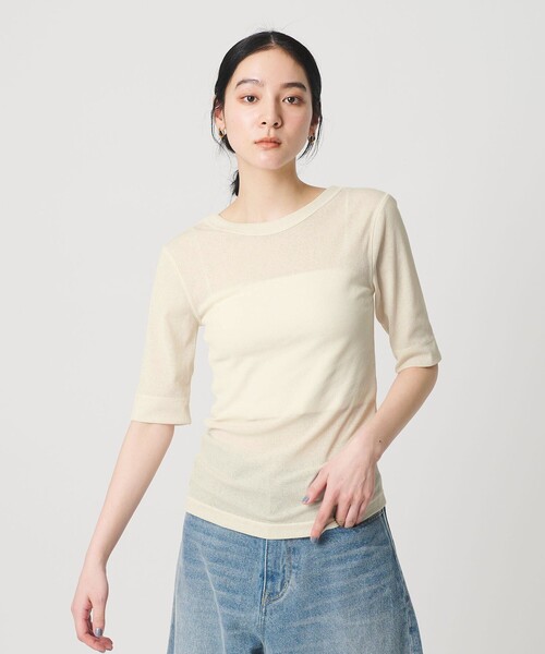 BEAUTY&YOUTH UNITED ARROWS(ビューティーアンドユースユナイテッドアローズ)の「ポリエステル 2WAY コンパクトカットソー(Tシャツ/カットソー・レディース・オフホワイト/ブラック/シャーベット/ダークブラウン・FREE)」の17枚目の写真