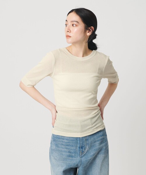 BEAUTY&YOUTH UNITED ARROWS(ビューティーアンドユースユナイテッドアローズ)の「ポリエステル 2WAY コンパクトカットソー(Tシャツ/カットソー・レディース・オフホワイト/ブラック/シャーベット/ダークブラウン・FREE)」の18枚目の写真