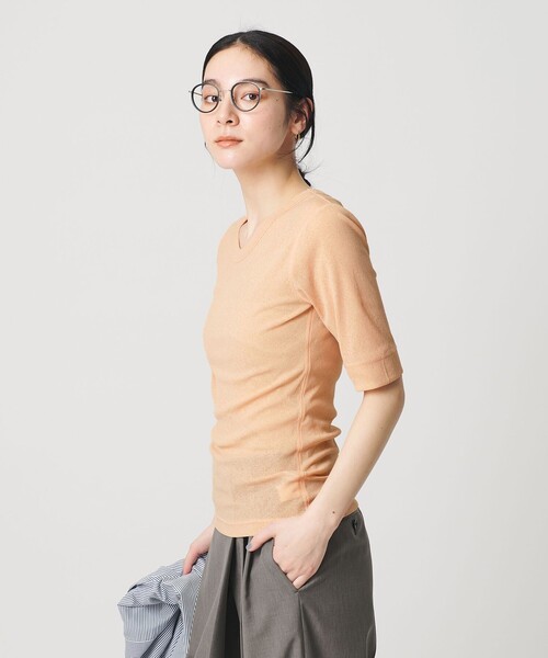 BEAUTY&YOUTH UNITED ARROWS(ビューティーアンドユースユナイテッドアローズ)の「ポリエステル 2WAY コンパクトカットソー(Tシャツ/カットソー・レディース・オフホワイト/ブラック/シャーベット/ダークブラウン・FREE)」の21枚目の写真