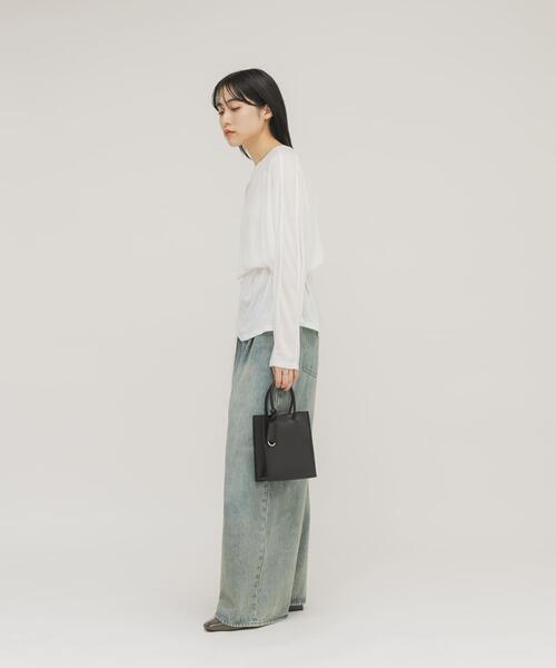 KBF（ケイビーエフ）の「チャーム付きスクエアミニBAG（ハンドバッグ・レディース・ブラック/オフホワイト・ONE）」の20枚目の写真