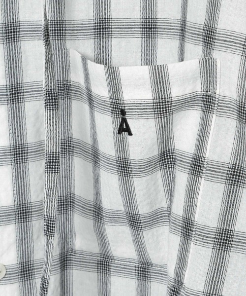 ALAND（エーランド）の「【UNISEX】ALAND／チェックフードシャツロングスリーブ（シャツ/ブラウス・レディース・ブラック/ホワイト・LARGE/SMALL）」の19枚目の写真