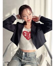 RESEXXY | レイヤードクロップドジャケット(その他アウター)