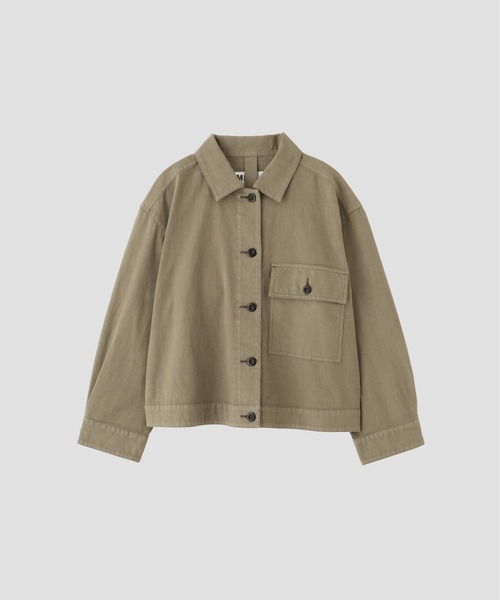 MHL.（エムエイチエル）の「BELGIAN LINEN COTTON PLAINWEAV（ブルゾン・レディース・ナチュラル/カーキ・1/2）」の6枚目の写真