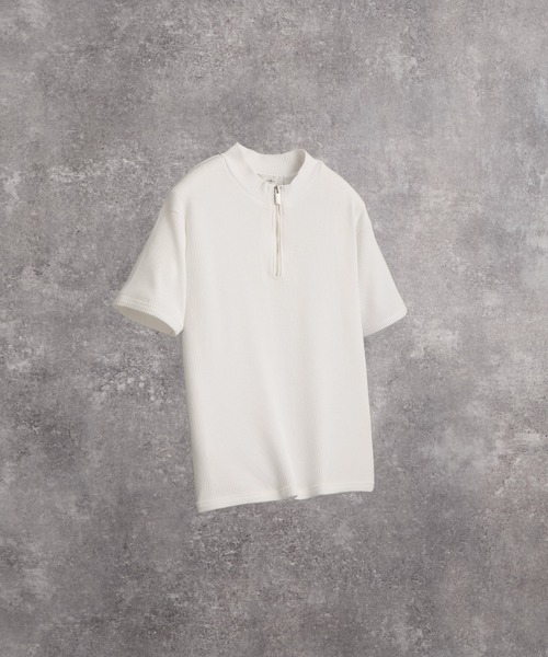 ADRER(アドラー)の「Half-Zip Compact Rib Tee / Absorbent Quick Dry / ハーフジップ コンパクトリブT(吸水速乾)(Tシャツ/カットソー・メンズ・ブラック/ホワイト・L/M/S/XS)」の18枚目の写真