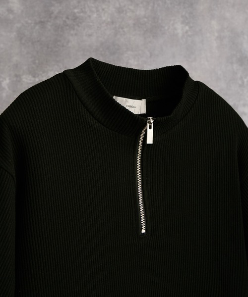 ADRER(アドラー)の「Half-Zip Compact Rib Tee / Absorbent Quick Dry / ハーフジップ コンパクトリブT(吸水速乾)(Tシャツ/カットソー・メンズ・ブラック/ホワイト・L/M/S/XS)」の22枚目の写真