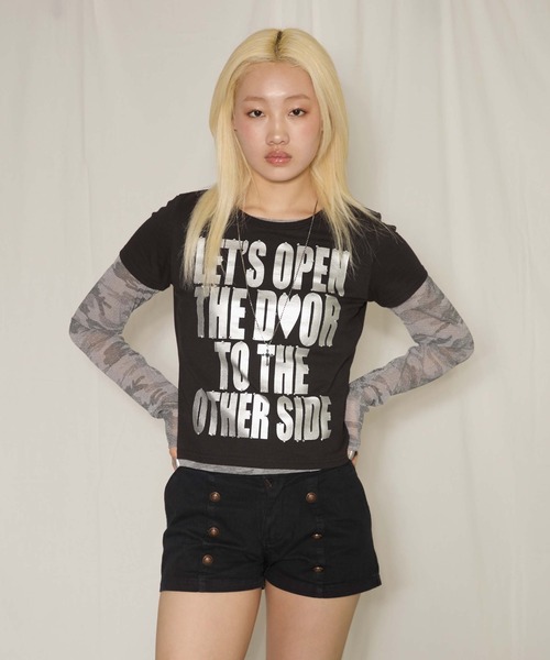 sedacle girl(セダクルガール)の「ラメメイサイシアーロンT(Tシャツ/カットソー・レディース・チャコールグレー/ネイビー・SMALL/MEDIUM)」の21枚目の写真