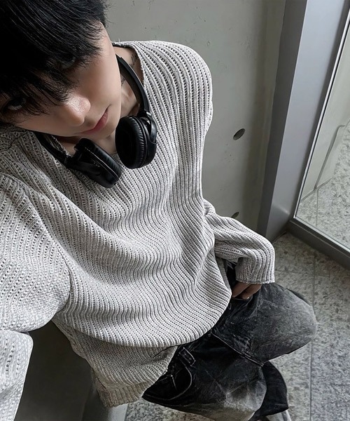Ressaca(レサーカ)の「オーバーサイズリブロンT(Tシャツ/カットソー・メンズ・アイボリー/グレー・L/M)」の7枚目の写真