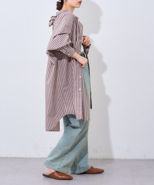 etsinta（エシンタ）の「【etsinta】2wayシャツスカート（スカート・レディース・ブラウン/ネイビー・ONE SIZE）」の16枚目の写真