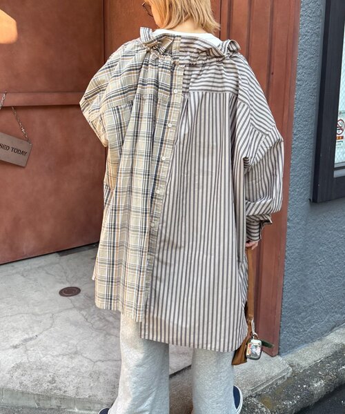 etsinta（エシンタ）の「【etsinta】2wayシャツスカート（スカート・レディース・ブラウン/ネイビー・ONE SIZE）」の21枚目の写真