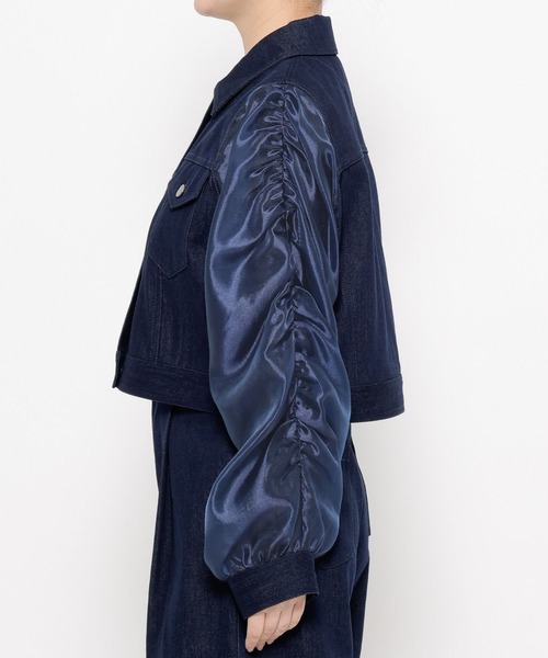 HARE（ハレ）の「シアーキリカエデニムブルゾン(HARE)（ブルゾン・レディース・ブラック/ブルー・FREE）」の17枚目の写真