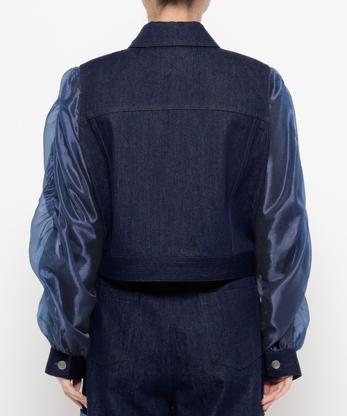 HARE（ハレ）の「シアーキリカエデニムブルゾン(HARE)（ブルゾン・レディース・ブラック/ブルー・FREE）」の18枚目の写真