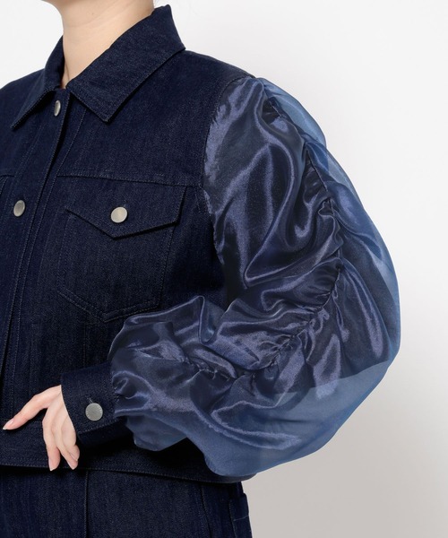 HARE（ハレ）の「シアーキリカエデニムブルゾン(HARE)（ブルゾン・レディース・ブラック/ブルー・FREE）」の20枚目の写真