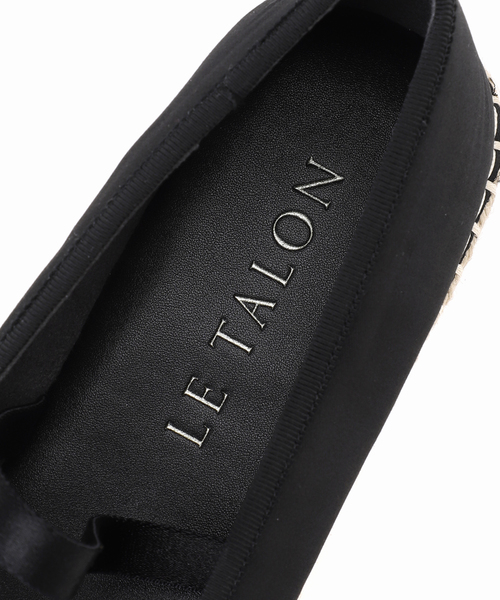 LE TALON(ルタロン)の「《追加》スクエアエスパドリーユバレエ(バレエシューズ・レディース・ベージュ/ブラック×ブラック・24cm/23.5cm/23cm/22cm/25cm/22.5cm/24.5cm)」の4枚目の写真