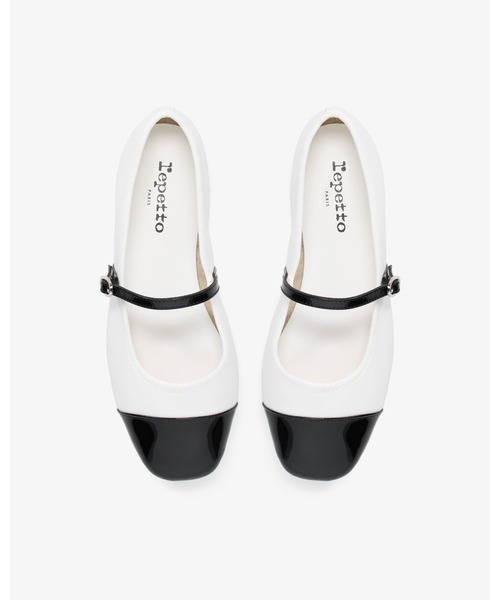 Repetto(レペット)の「Georgiana メリージェーン - EUサイズ / V4222VVE(バレエシューズ・レディース・ホワイト×ブラック・39/38/37/36)」の2枚目の写真