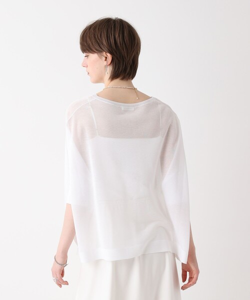 allureville（アルアバイル）の「シャイニーシアープルオーバー（ニット/セーター・レディース・ライトグレー/ブルー/オフホワイト・2）」の7枚目の写真