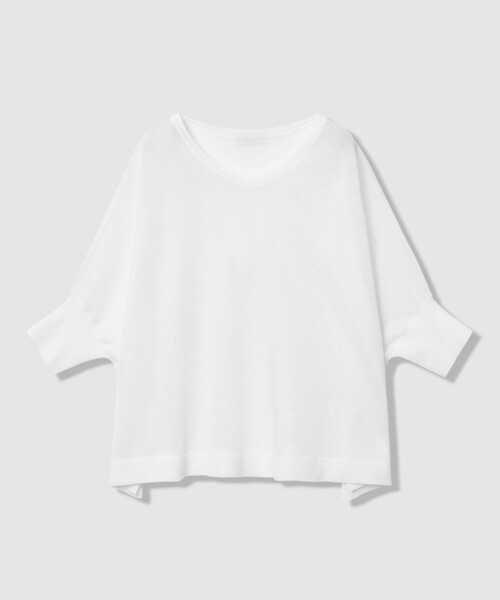 allureville（アルアバイル）の「シャイニーシアープルオーバー（ニット/セーター・レディース・ライトグレー/ブルー/オフホワイト・2）」の9枚目の写真