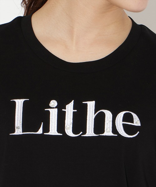 WILLSELECTION（ウィルセレクション）の「ビジュー付き刺繍ロゴTシャツ（Tシャツ/カットソー・レディース・ホワイト×ブラック/ホワイト×ピンク/サックスブルー/ブラック・FREE）」の22枚目の写真