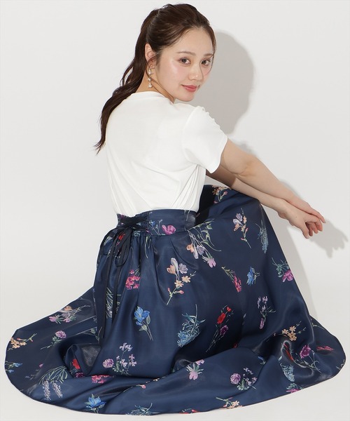 WILLSELECTION（ウィルセレクション）の「ビジュー付き刺繍ロゴTシャツ（Tシャツ/カットソー・レディース・ホワイト×ブラック/ホワイト×ピンク/サックスブルー/ブラック・FREE）」の19枚目の写真