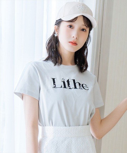 WILLSELECTION(ウィルセレクション)の「ビジュー付き刺繍ロゴTシャツ(Tシャツ/カットソー・レディース・ホワイト×ブラック/ホワイト×ピンク/サックスブルー/ブラック・FREE)」の21枚目の写真