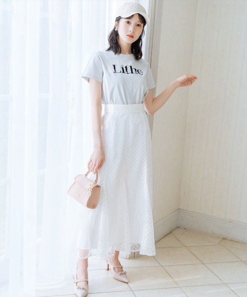 WILLSELECTION(ウィルセレクション)の「ビジュー付き刺繍ロゴTシャツ(Tシャツ/カットソー・レディース・ホワイト×ブラック/ホワイト×ピンク/サックスブルー/ブラック・FREE)」の22枚目の写真