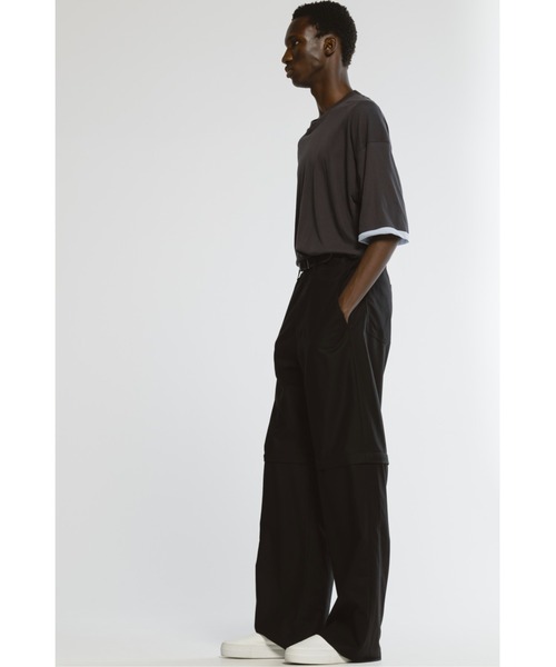 CINOH（チノ）の「SHEFダブルレイヤードTシャツ（Tシャツ/カットソー・メンズ・グレー/ホワイト・46）」の5枚目の写真