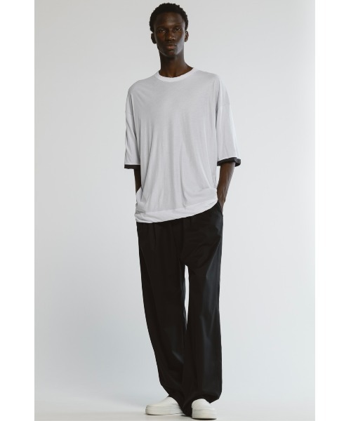 CINOH（チノ）の「SHEFダブルレイヤードTシャツ（Tシャツ/カットソー・メンズ・グレー/ホワイト・46）」の13枚目の写真