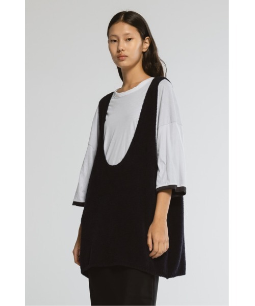 CINOH（チノ）の「SHEFダブルレイヤードTシャツ（Tシャツ/カットソー・メンズ・グレー/ホワイト・46）」の19枚目の写真