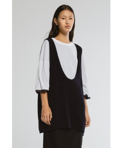 CINOH（チノ）の「SHEFダブルレイヤードTシャツ（Tシャツ/カットソー・メンズ・グレー/ホワイト・46）」の22枚目の写真