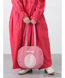 Samansa Mos2 | 【Disney】くまのプーさん/レース付き丸バッグ(ハンドバッグ)