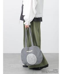 Samansa Mos2（サマンサ モスモス）の「【Disney】くまのﾌﾟｰさん/ﾚｰｽ付き丸ﾊﾞｯｸﾞ（ハンドバッグ）」