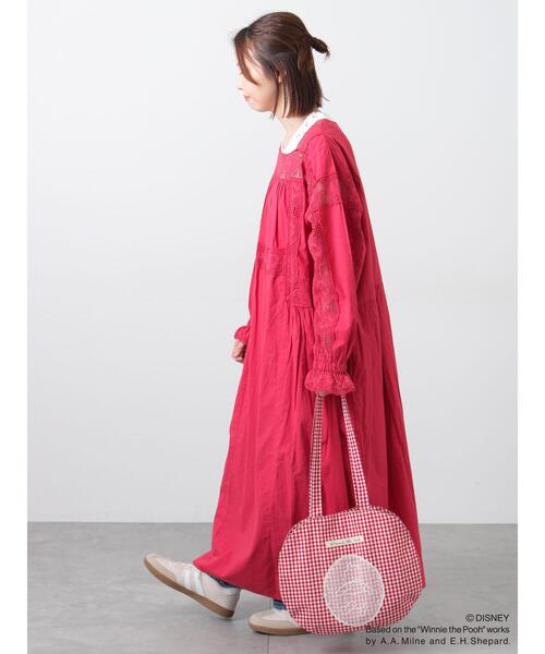 Samansa Mos2（サマンサ モスモス）の「【Disney】くまのﾌﾟｰさん/ﾚｰｽ付き丸ﾊﾞｯｸﾞ（ハンドバッグ・レディース・ブラック/ベージュ/レッド・F）」の7枚目の写真