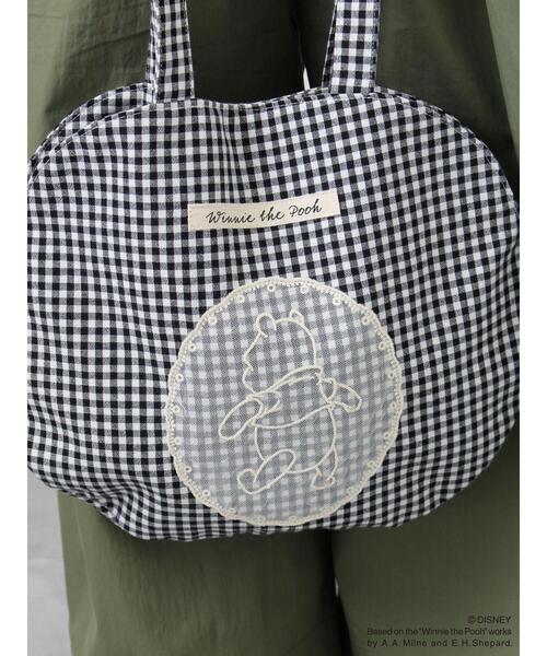 Samansa Mos2（サマンサ モスモス）の「【Disney】くまのﾌﾟｰさん/ﾚｰｽ付き丸ﾊﾞｯｸﾞ（ハンドバッグ・レディース・ブラック/ベージュ/レッド・F）」の8枚目の写真